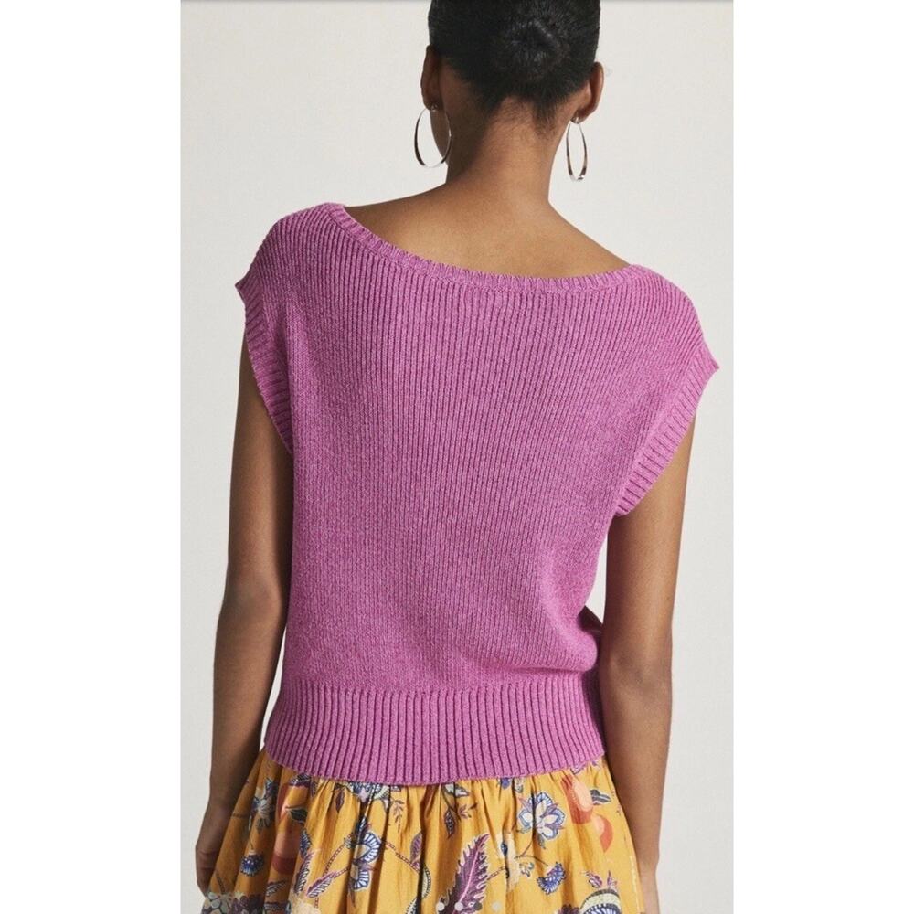 Anthropologie Maeve Pink Sleeveless Boatneck Sweater Size XL - Picture 2 of 9